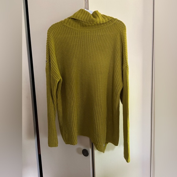 NY Collection Mustard Cowl Neck Sweater - Picture 4 of 6